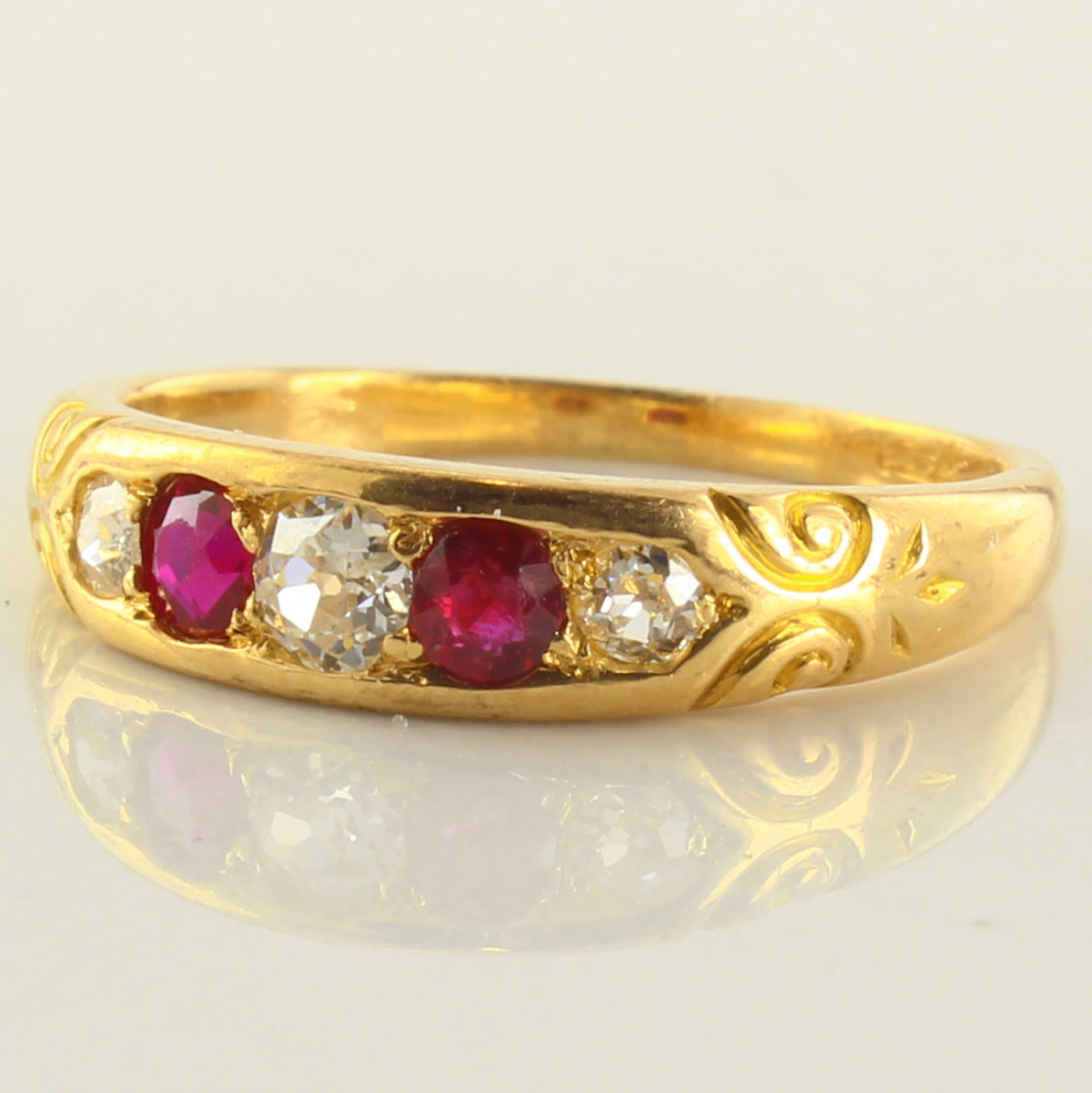 Early 1900s Diamond & Ruby Ring | 0.20ctw, 0.20ctw | SZ 6.5 |