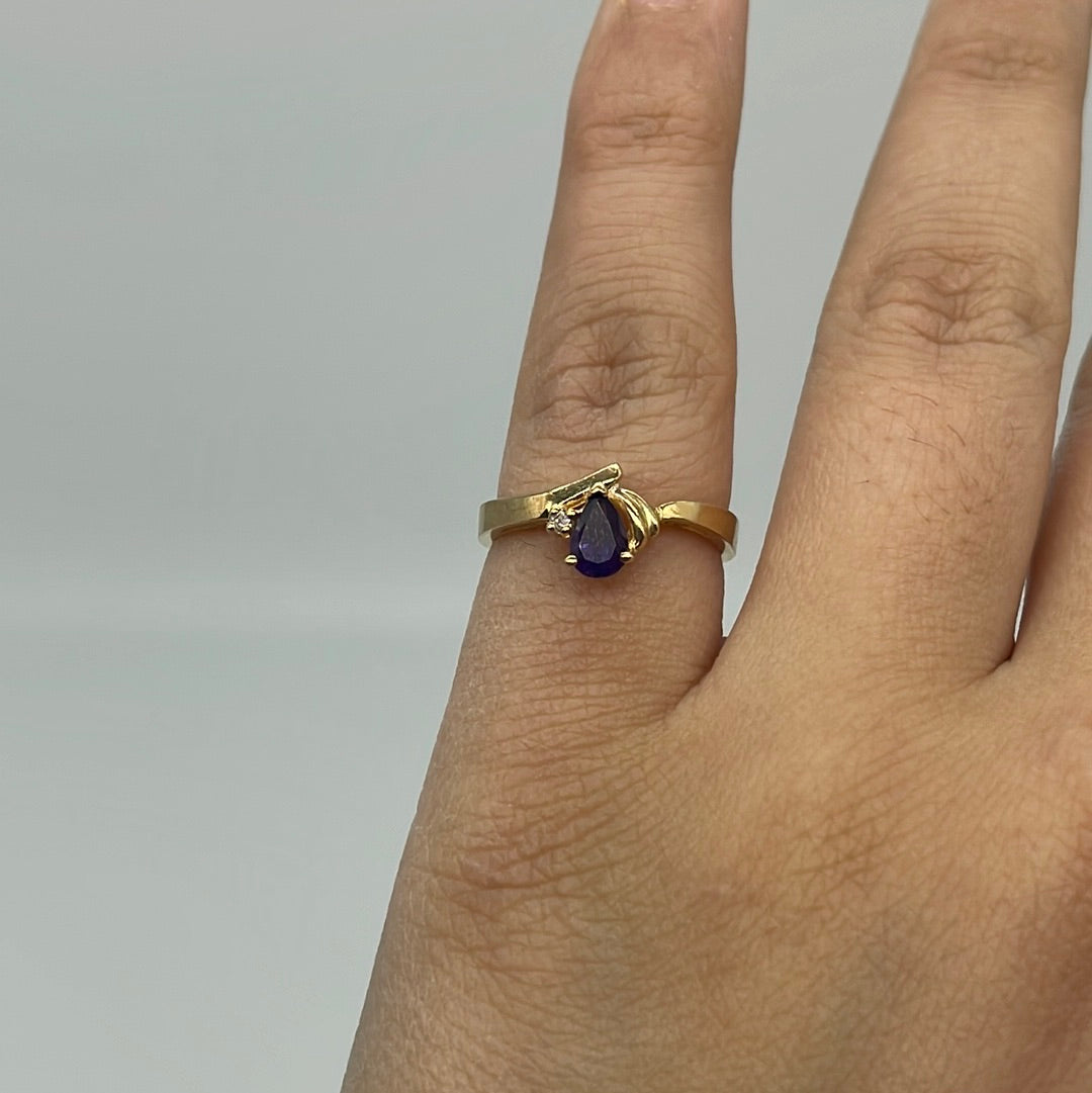 Pear Cut Amethyst Ring | SZ 6.25 |