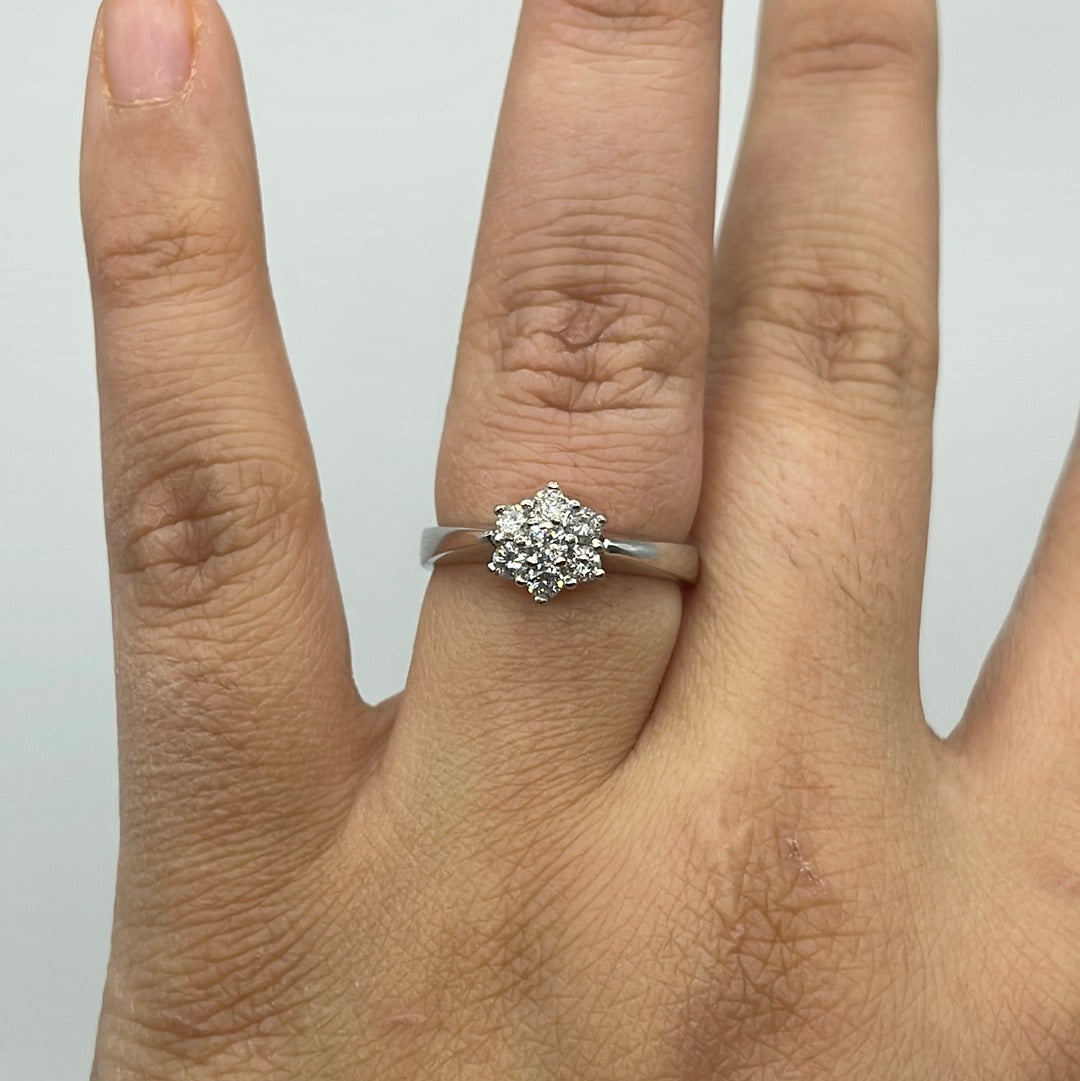 Tapered Floral Diamond Ring | 0.50 ctw, SZ 8.5 |