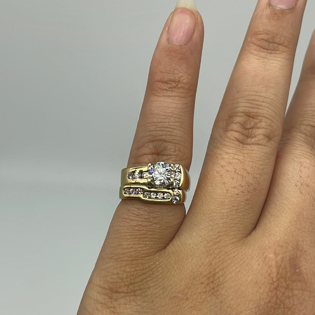 Unique Round Brilliant Diamond Wedding Set | 1.26 ctw, SZ 5.75 |