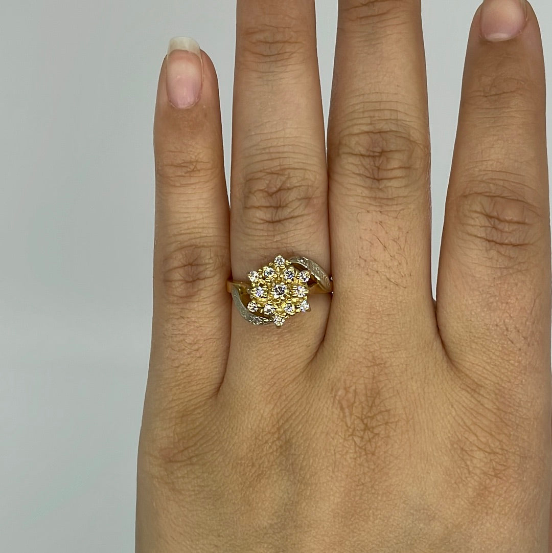 High Set Bypass Diamond Cluster Ring | 0.50ctw | SZ 8.25 |