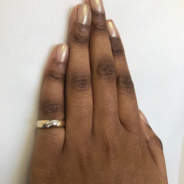 Two Tone Channel Set Diamond Band | 0.07ctw | SZ 5 |