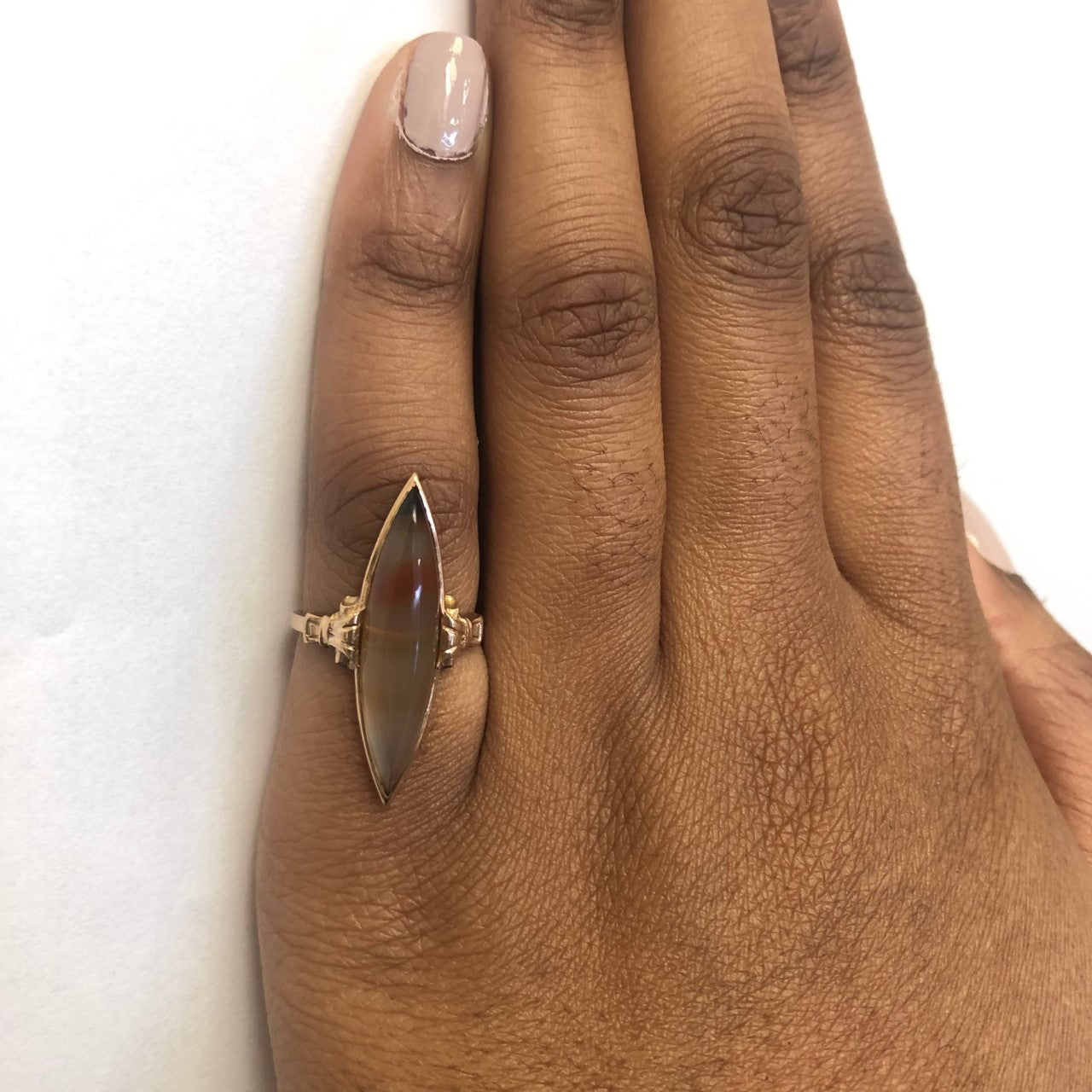 Marquise Agate Ring | 5.50ct | SZ 6 |