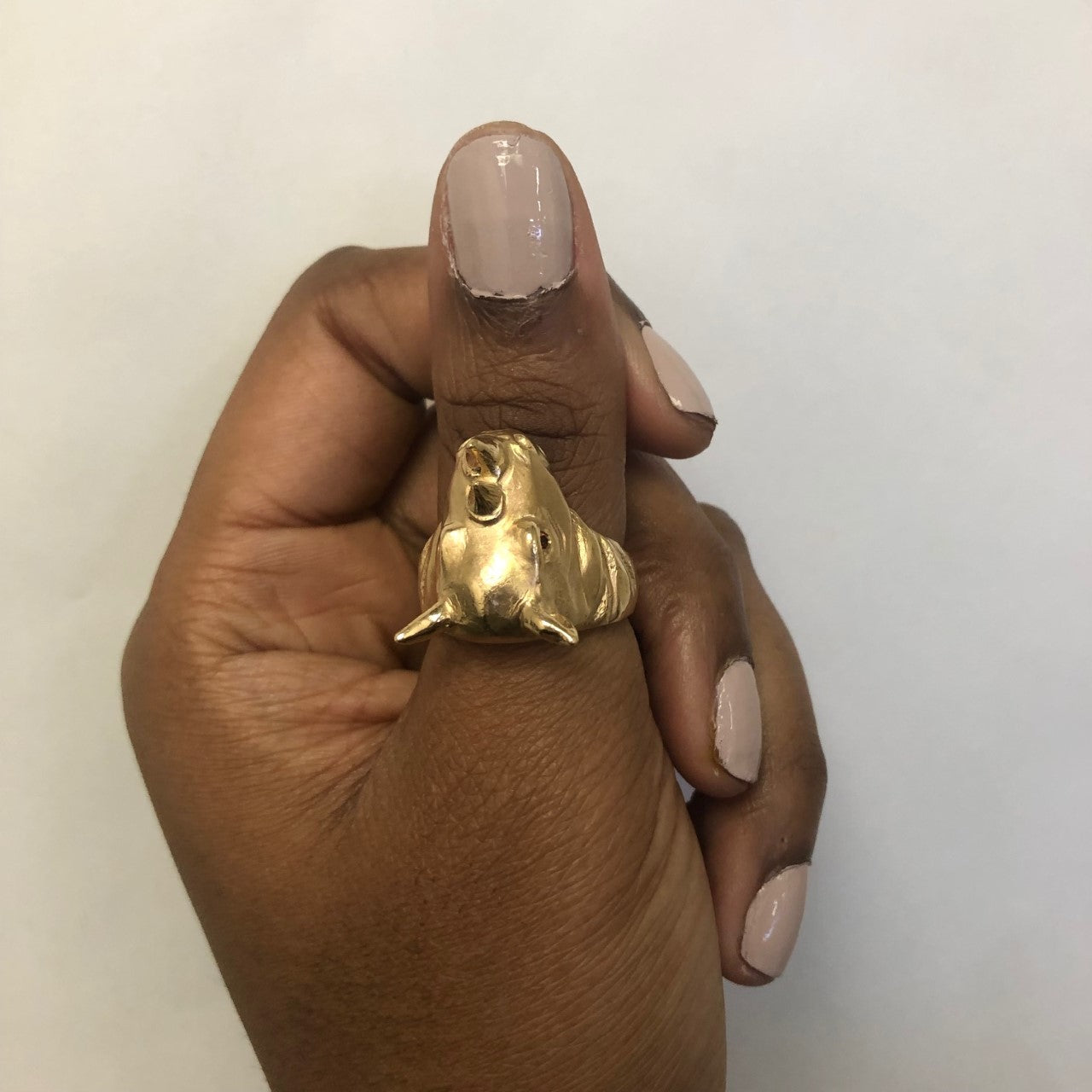 Garnet Rhino Ring | 0.03ctw | SZ 10.5 |