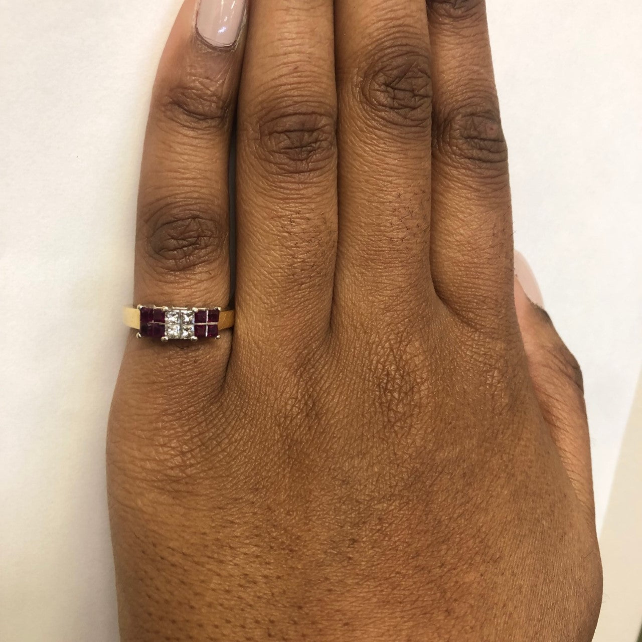 Quad Set Diamond & Ruby Ring | 0.72ctw, 0.48ctw | SZ 6.25 |