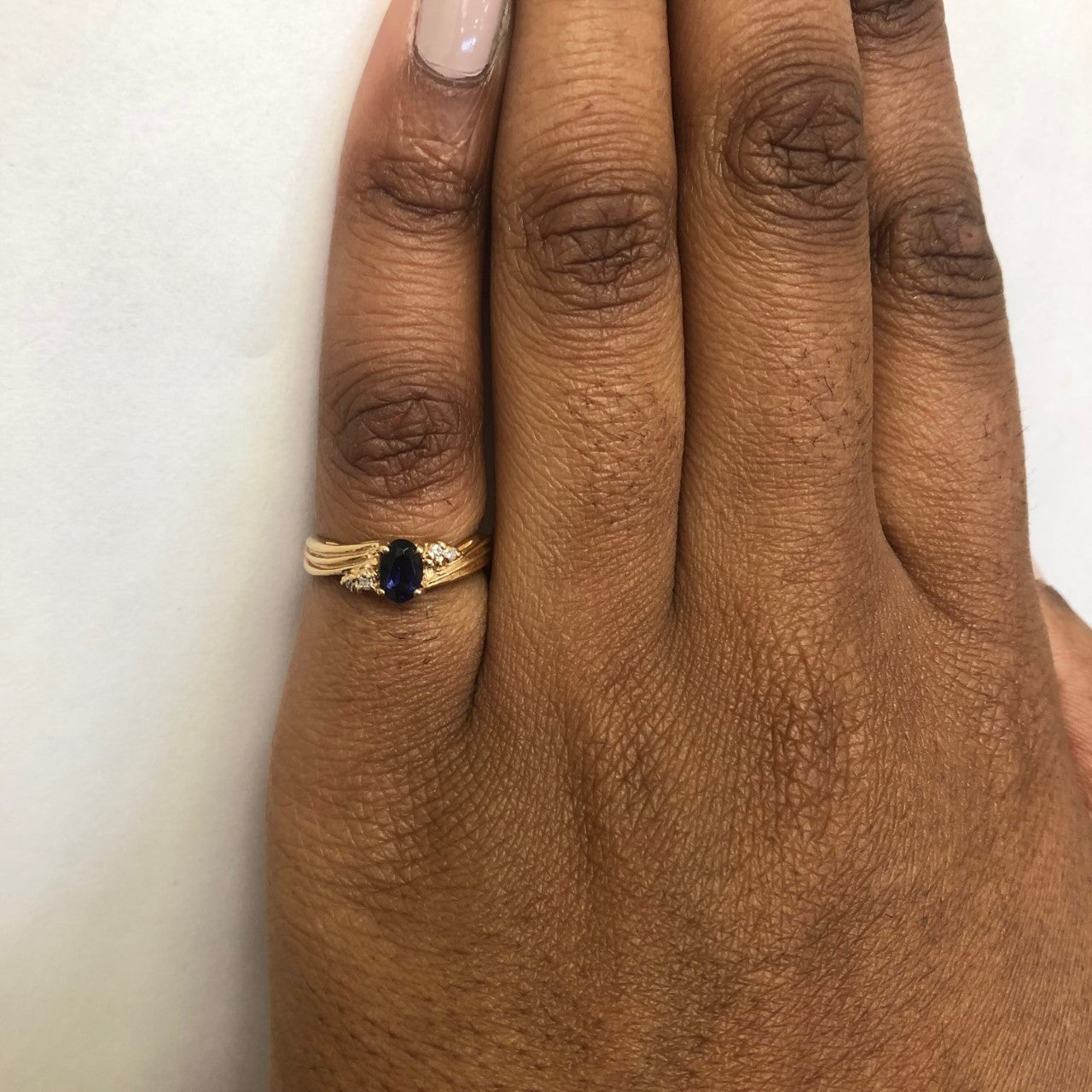 Iolite & Diamond Bypass Ring | 0.28ct, 0.04ctw | SZ 5 |