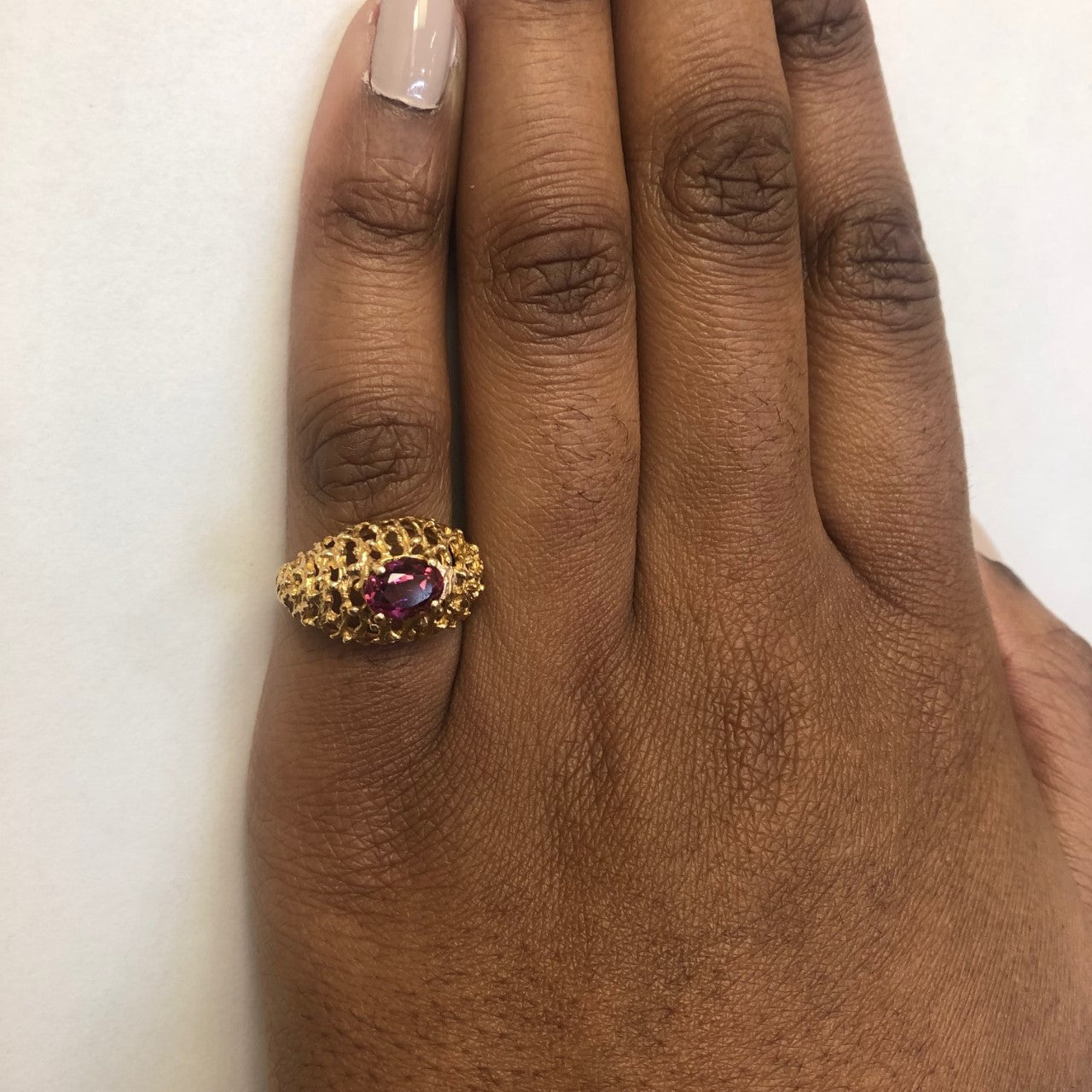Open Work Garnet Ring | 1.50ct | SZ 6.5 |