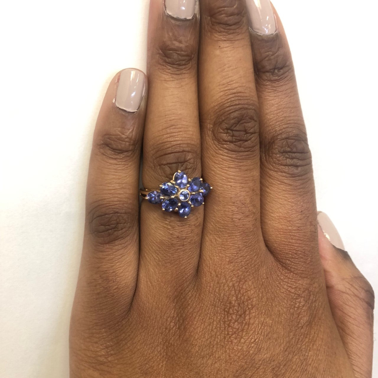 Tanzanite Floral Cluster Burst Ring | 2.75ctw | SZ 7 |