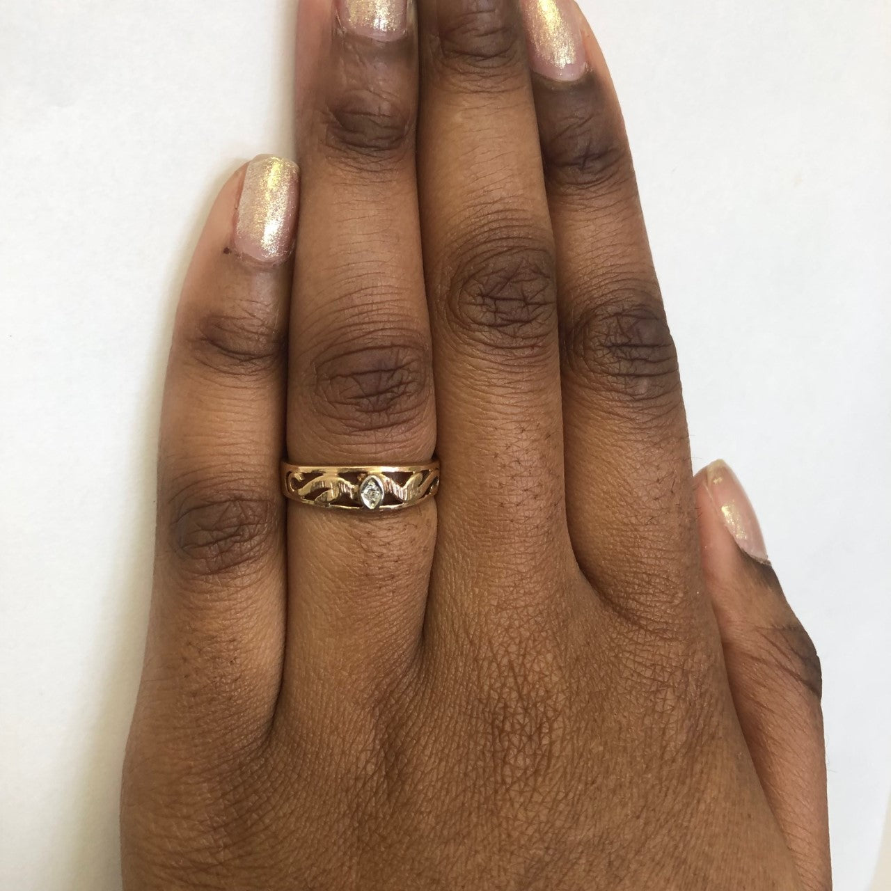 Open Work Diamond Ring | 0.03ct | SZ 8.25 |