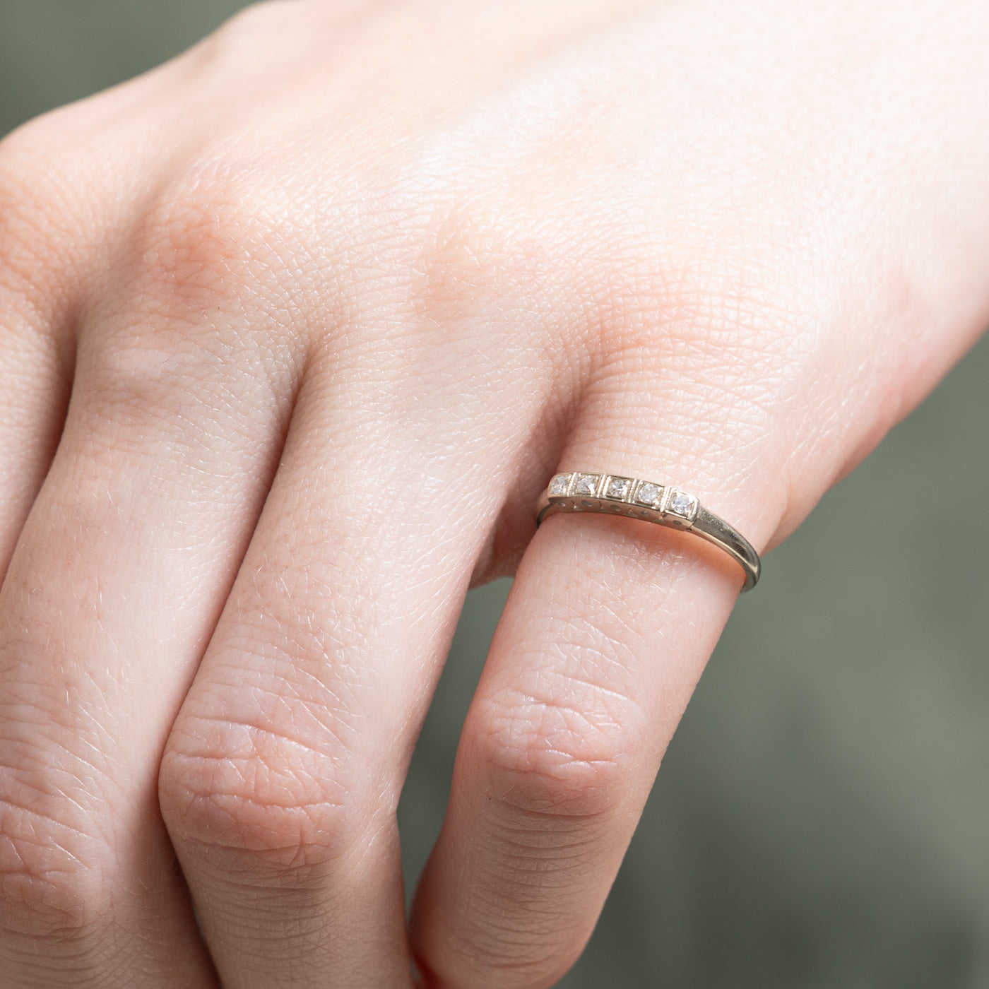 Vintage Five Stone Diamond Ring | 0.05ctw | SZ 4.75