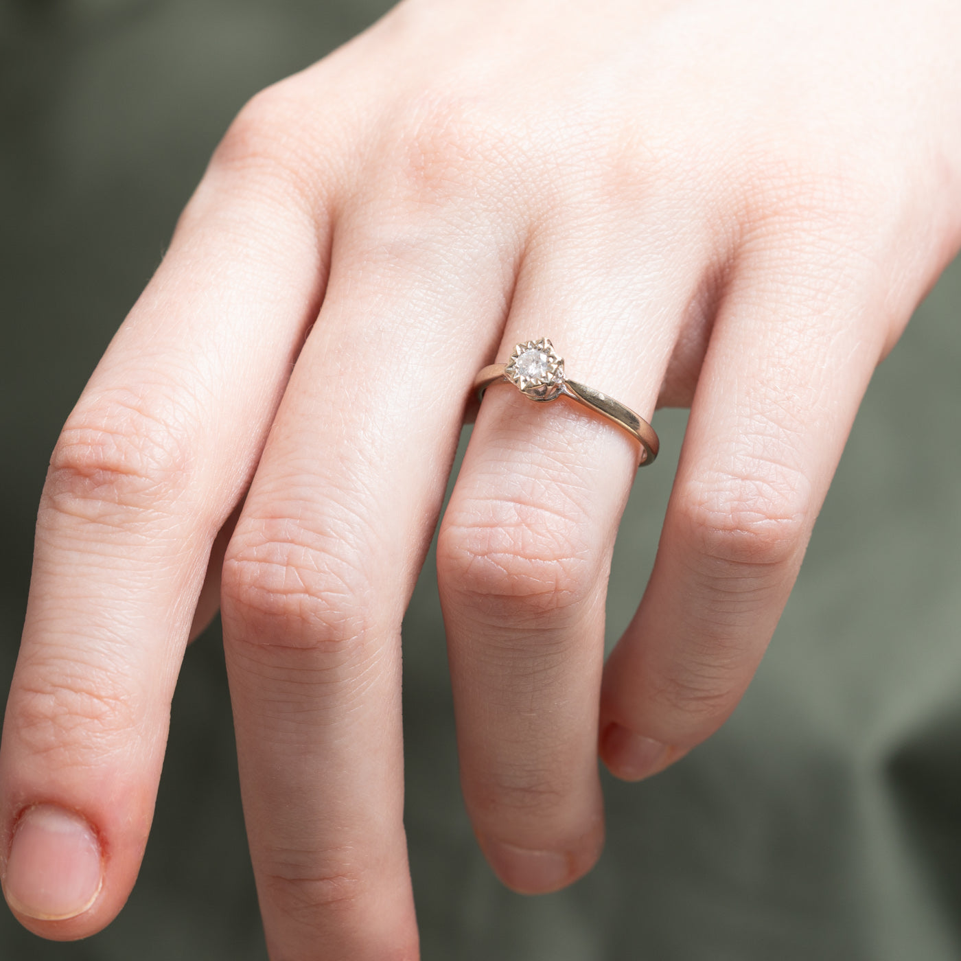 Solitaire Illusion Set Diamond Ring | 0.10ct | SZ 6.75