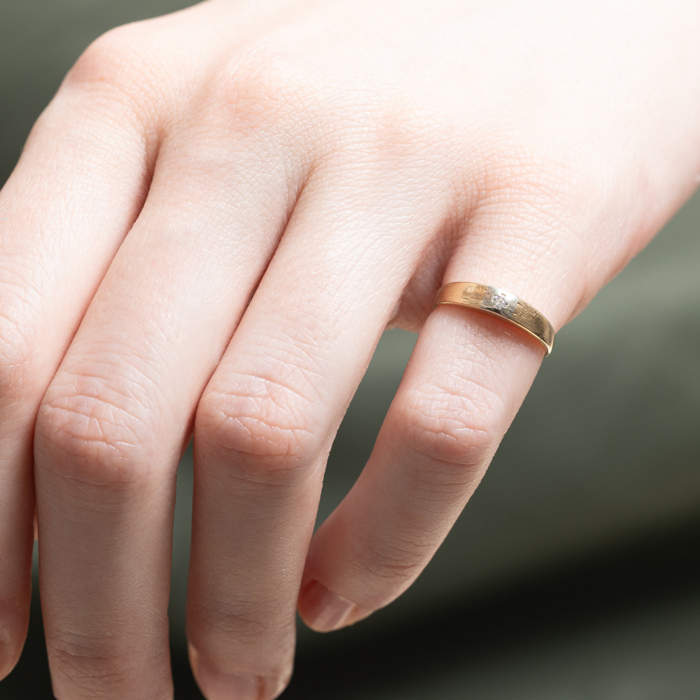 Bague sertie de diamants à fleur | 0,03 ct | Taille 3,5