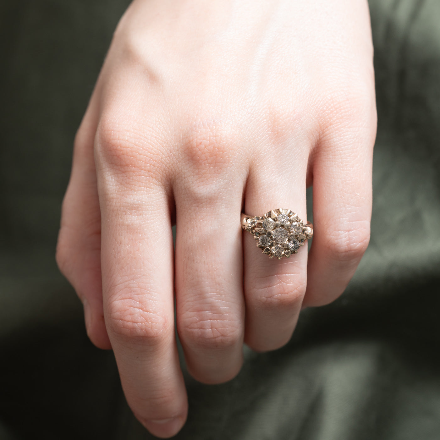 Diamond Cluster Cocktail Ring | 1.00ctw | SZ 6.25
