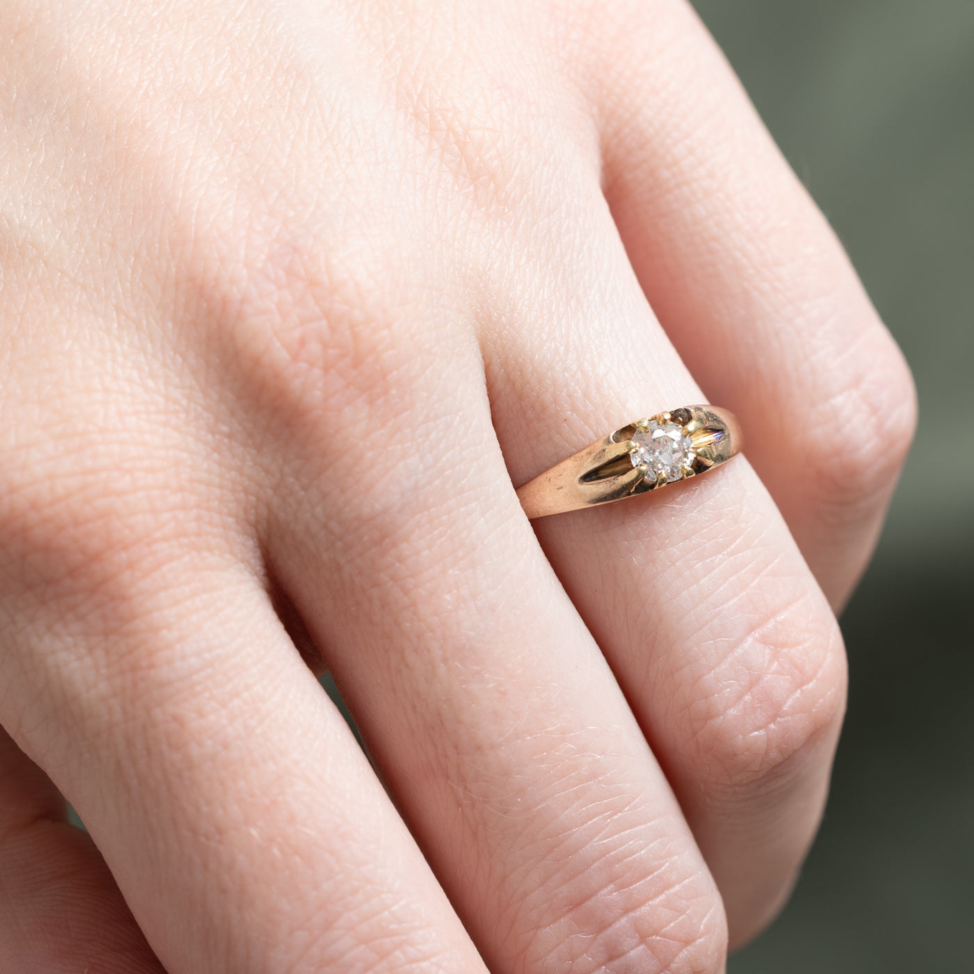 Antique Old Mine Diamond Ring | 0.35ct | SZ 6.5