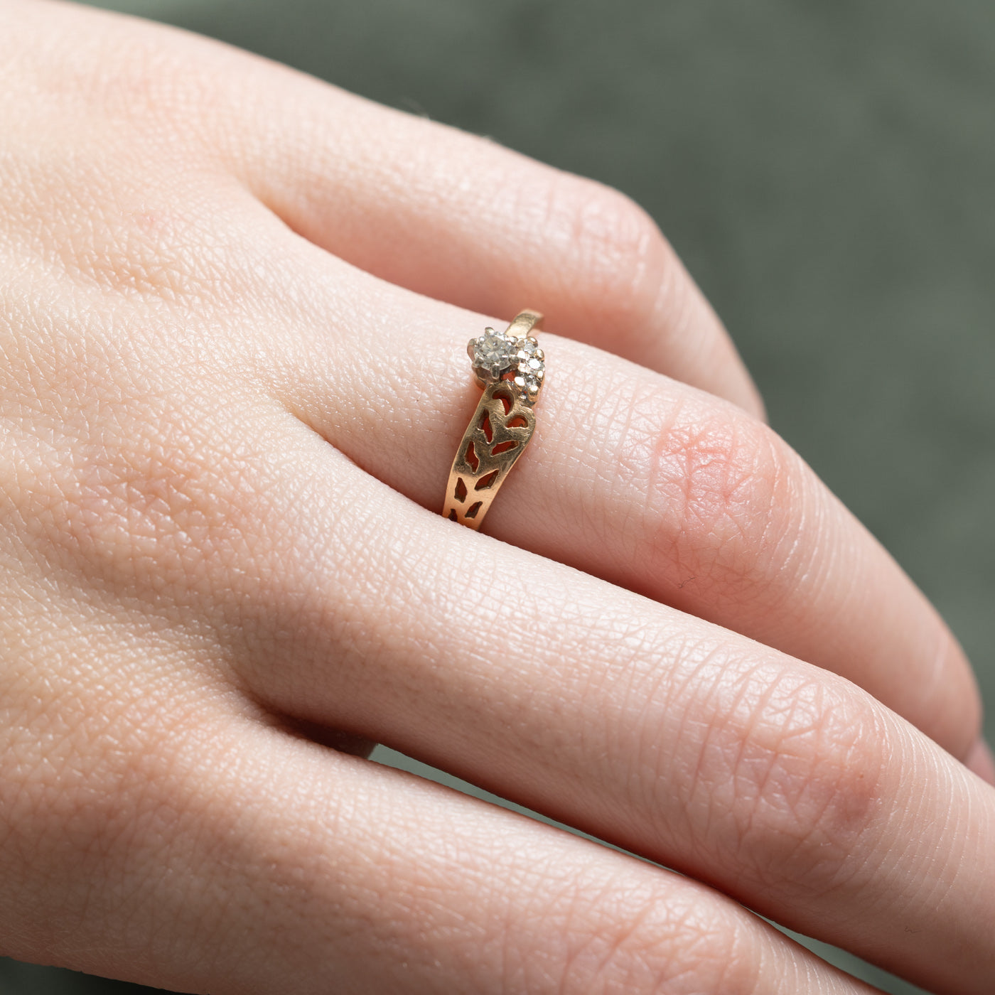 Open Work Diamond Ring | 0.13ctw | SZ 4.25