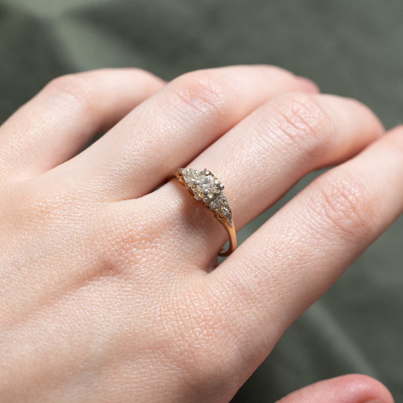Vintage Diamond Engagement Ring | 0.25ctw | SZ 8.25