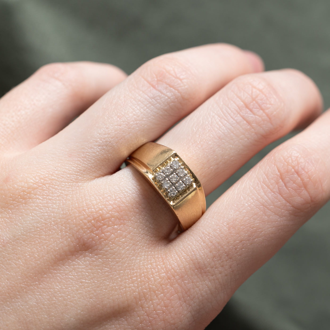 Diamond Grid Band | 0.22ctw | SZ 9.5