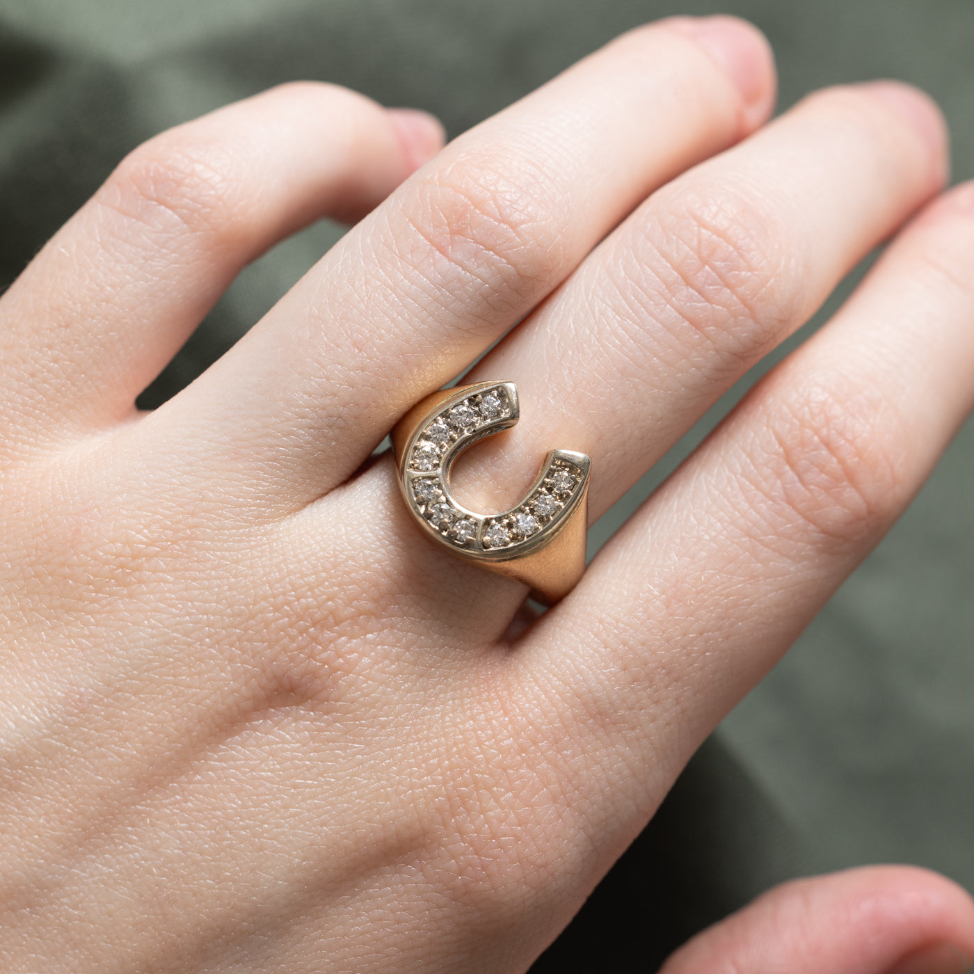 Diamond Horseshoe Ring | 0.26ctw | SZ 8.5
