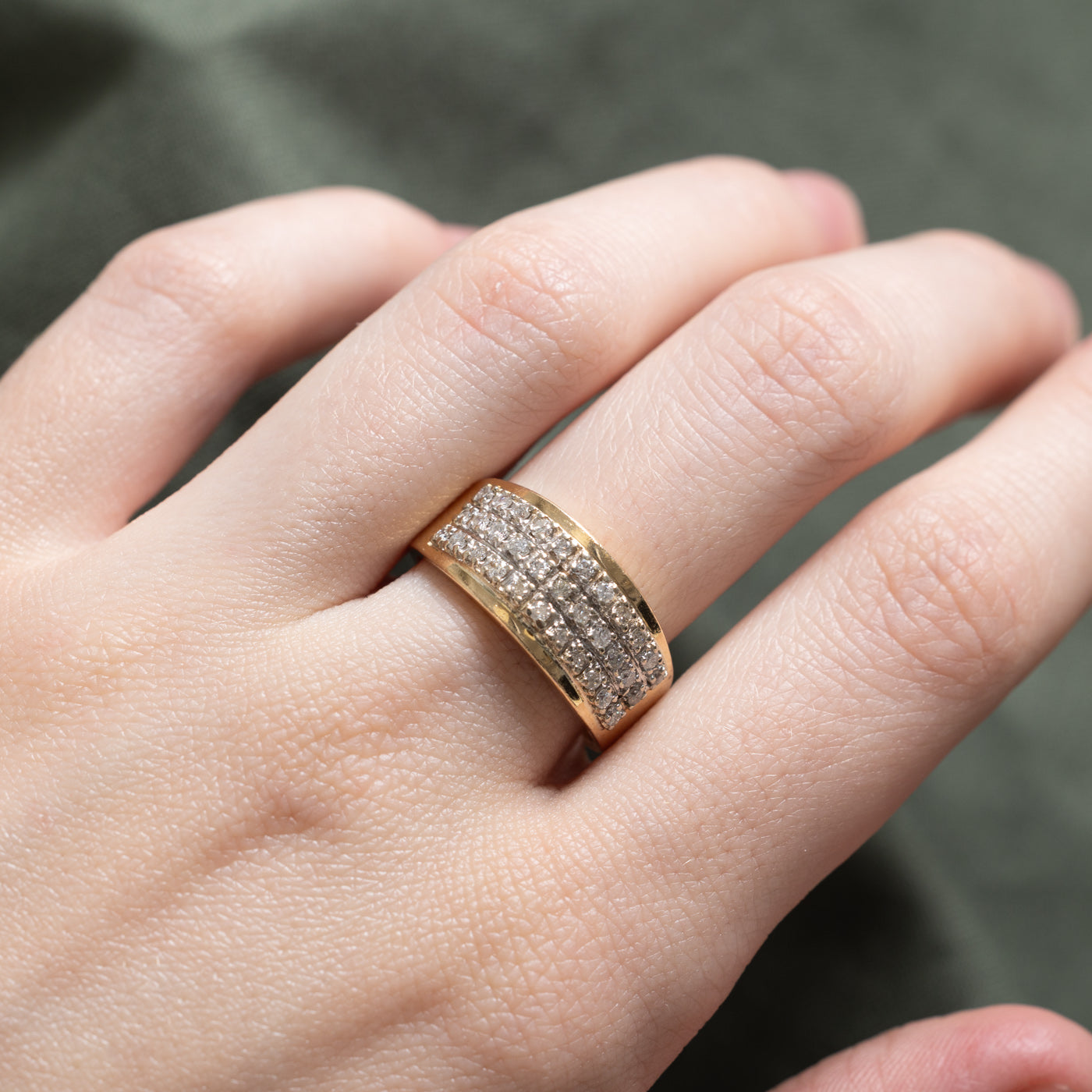 Diamond Grid Band | 0.43ctw | SZ 8.5