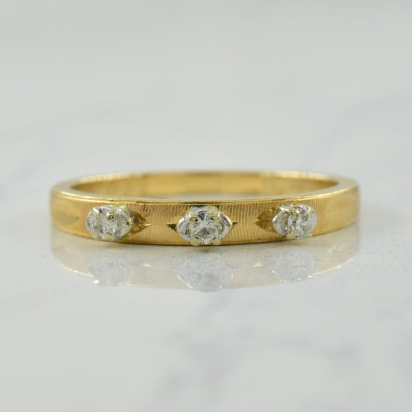Three Stone Diamond Ring | 0.06ctw | SZ 6.25 |