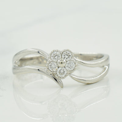 Diamond Bypass Ring | 0.12ctw | SZ 6 |