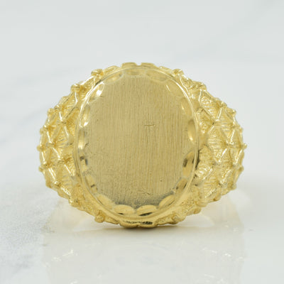 10k Yellow Gold Signet Ring | SZ 10 |