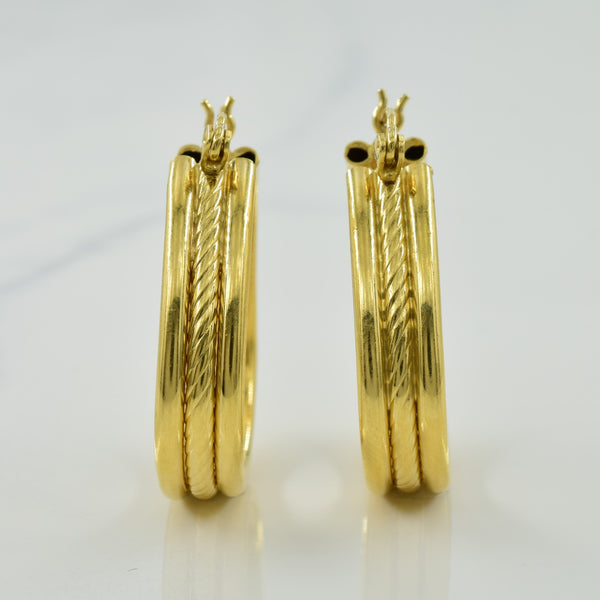 14k Yellow Gold Huggie Earrings |