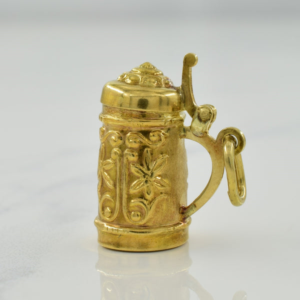 14k Yellow Gold Beer Stein Charm |