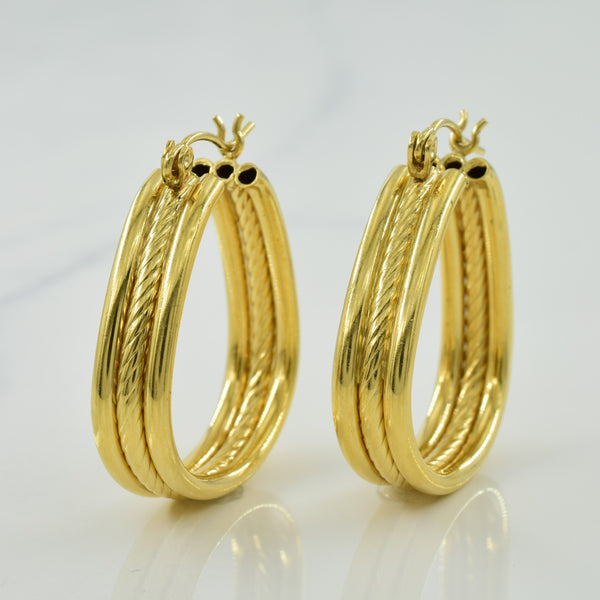 14k Yellow Gold Huggie Earrings |