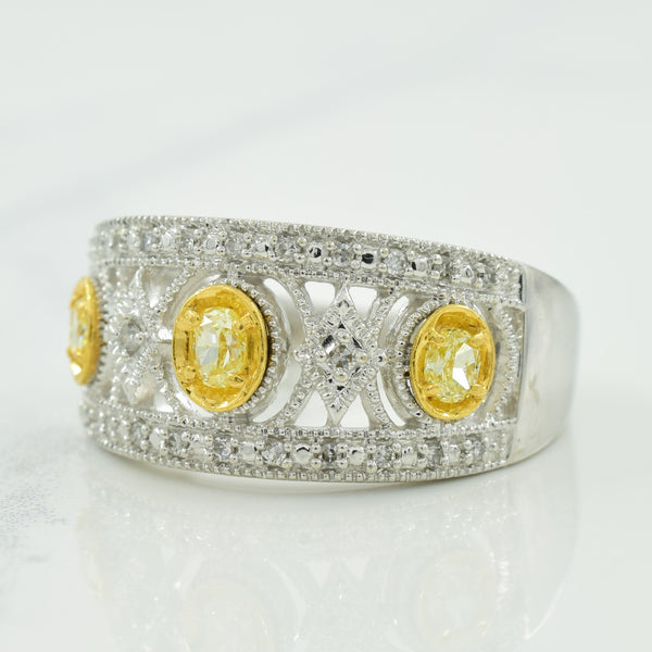 Enhanced Yellow Diamond Ring | 0.42ctw | SZ 7.5 |