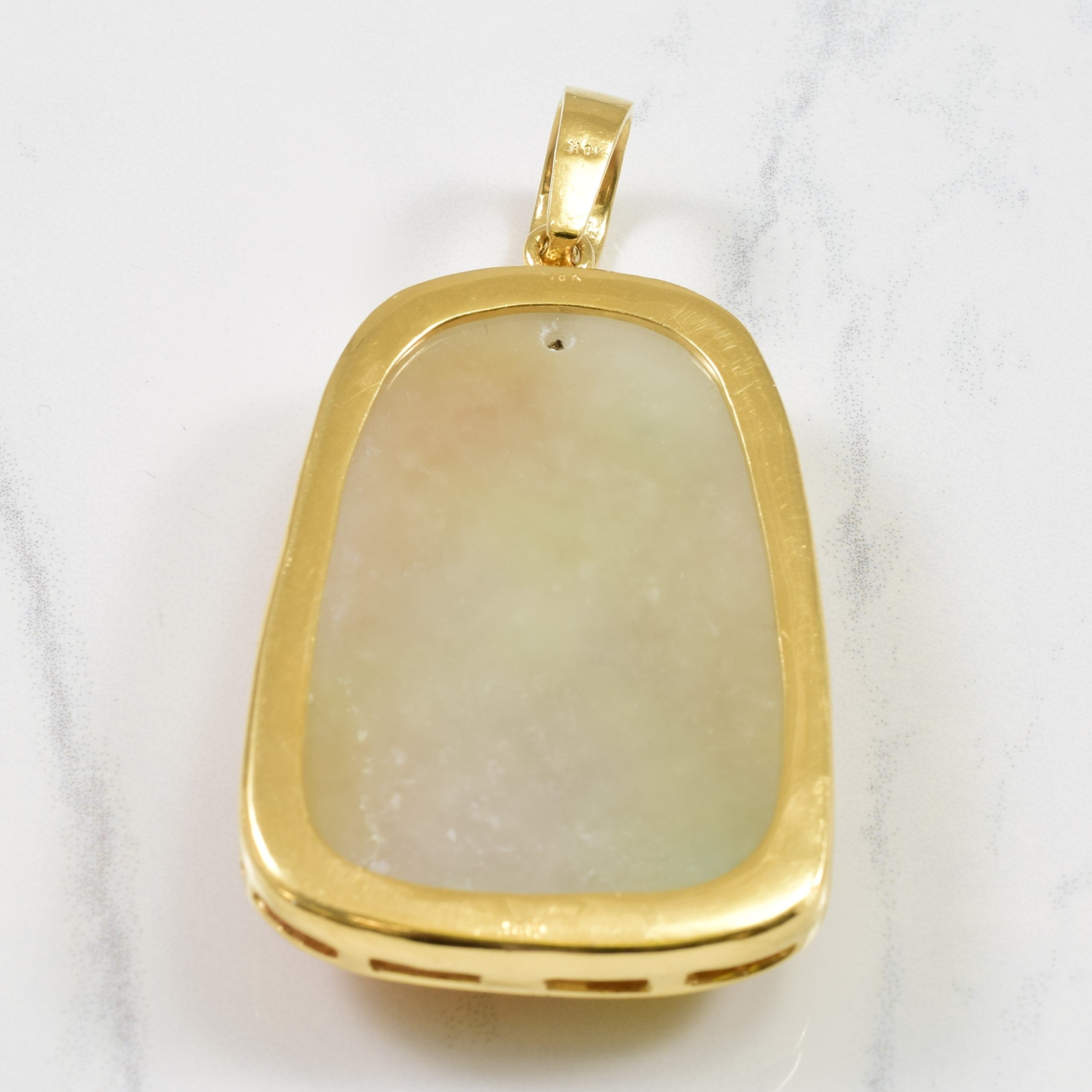 Jadeite & Diamond Pendant | 170.00ct, 0.12ctw |