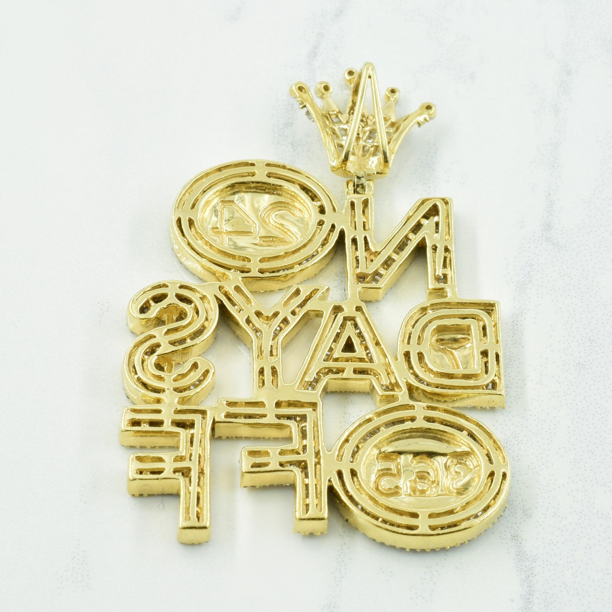 Pendentif en diamant « Pas de jours de repos » | 3,50 ct | 
