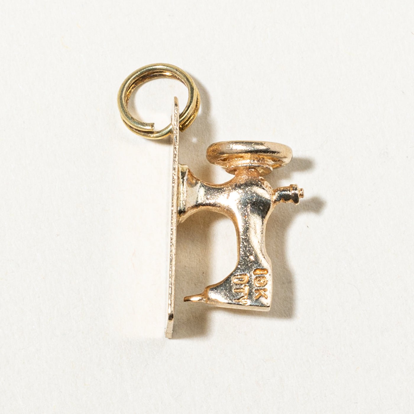 10k Yellow Gold Sewing Machine Charm