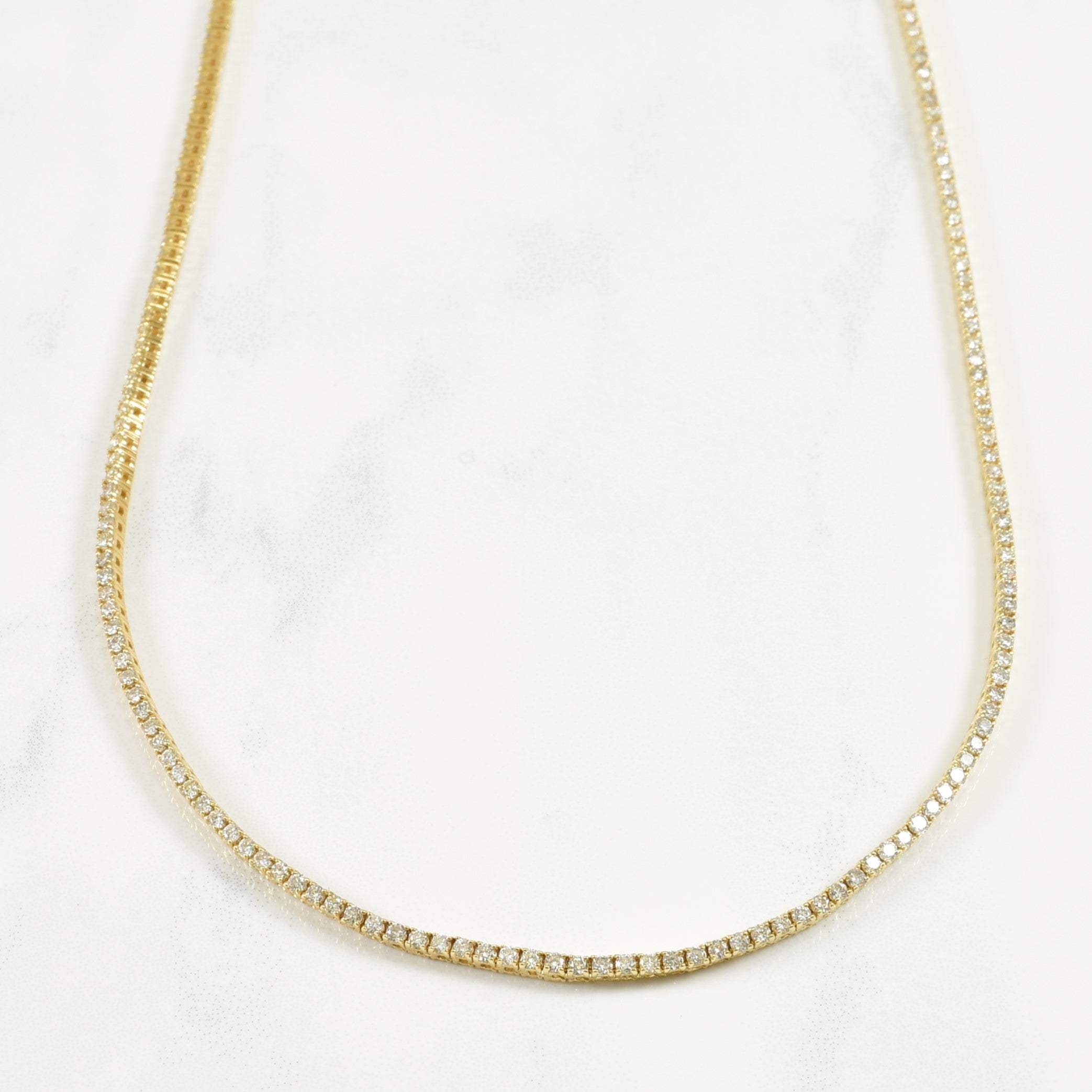 Collier barrette de diamants | 5,00 ct | 18,25" | 