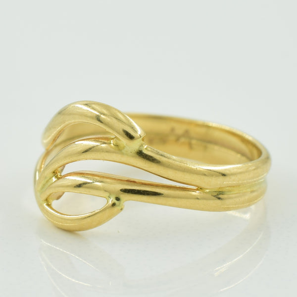 14k Yellow Gold Abstract Ring | SZ 2.75 |