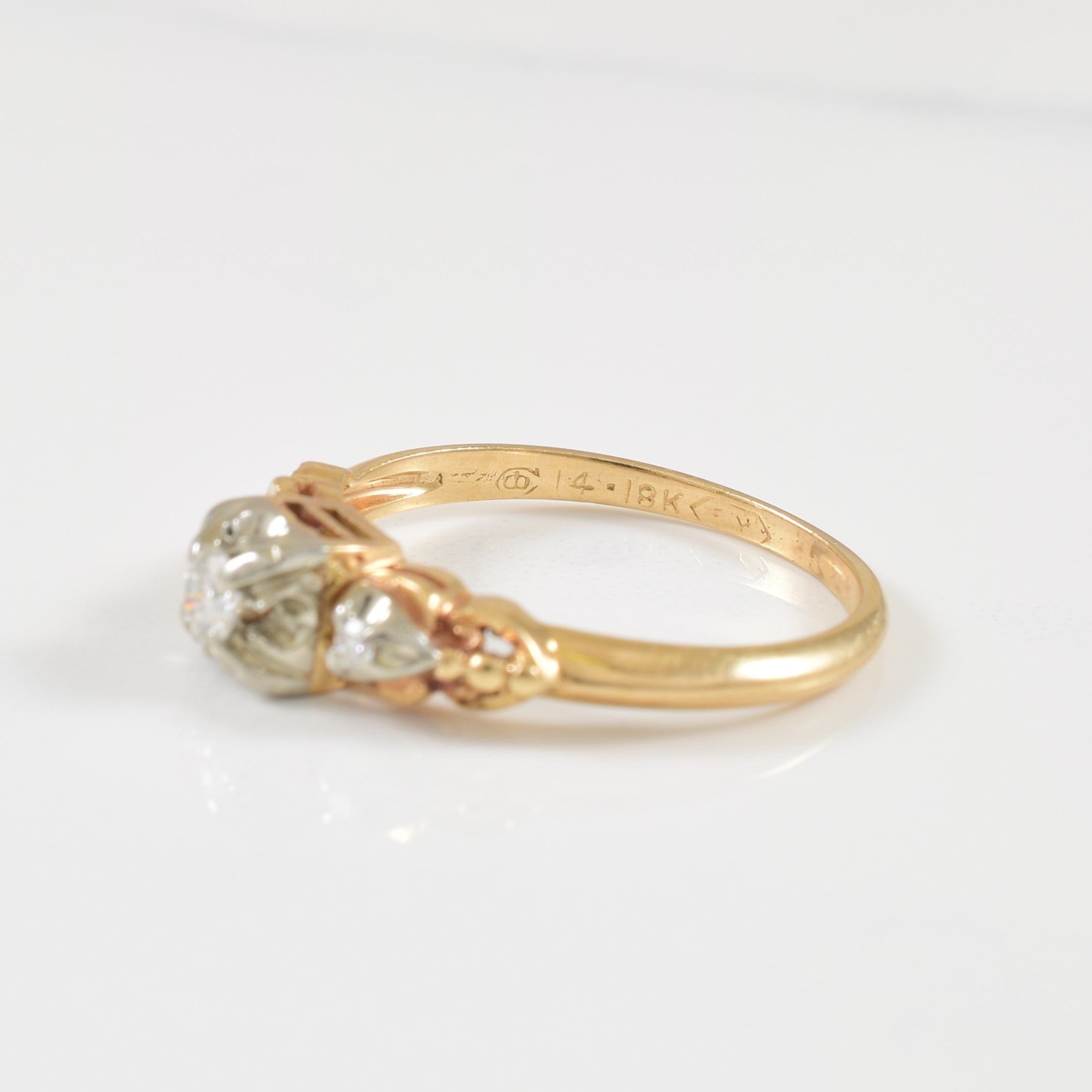 Three Stone Diamond Ring | 0.13ctw | SZ 6.25 |