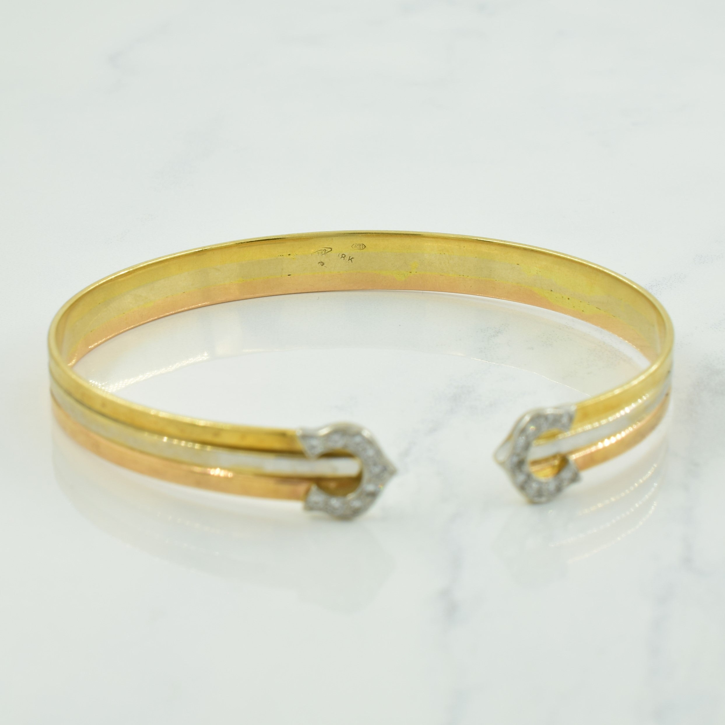 Tri Tone Gold Diamond Bracelet | 0.36ctw | 7.5" |