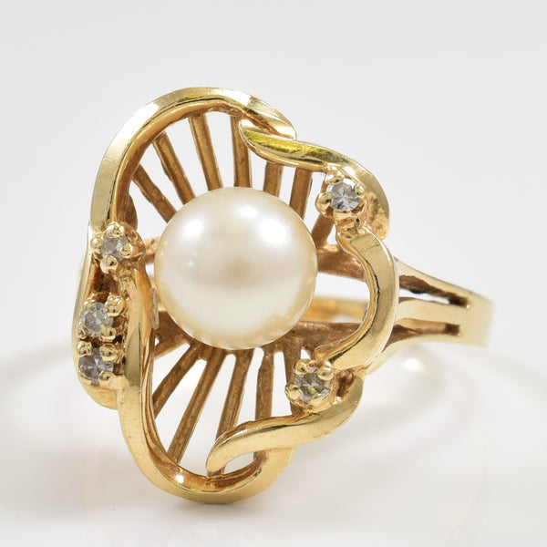 Pearl & Diamond Ring | 2.60ct, 0.05ctw | SZ 8.25 |