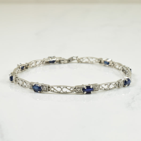 Sapphire & Diamond Bracelet | 1.85ctw, 0.01ctw | 7