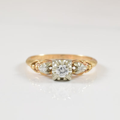 Three Stone Diamond Ring | 0.13ctw | SZ 6.25 |