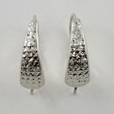 10k White Gold Hoop Earrings