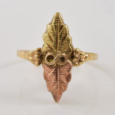 Two Tone Leaf Ring | SZ 3.5 |