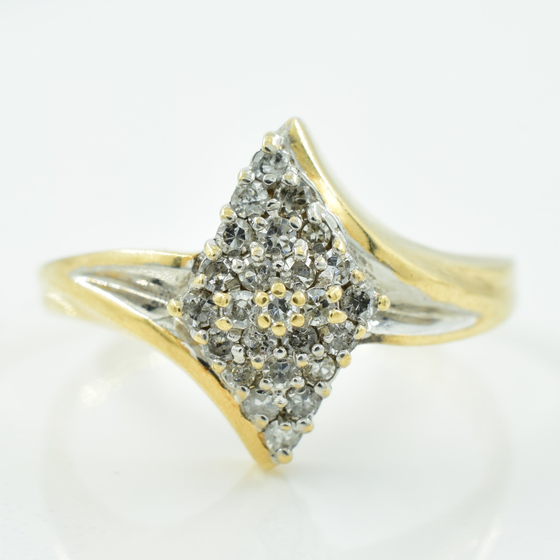 Bague sertie de diamants en grappe | 0,22 ct | Taille 7 | 