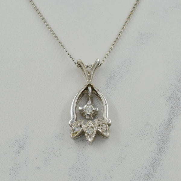 Floating Diamond Pendant Necklace | 0.07ctw | 16.5