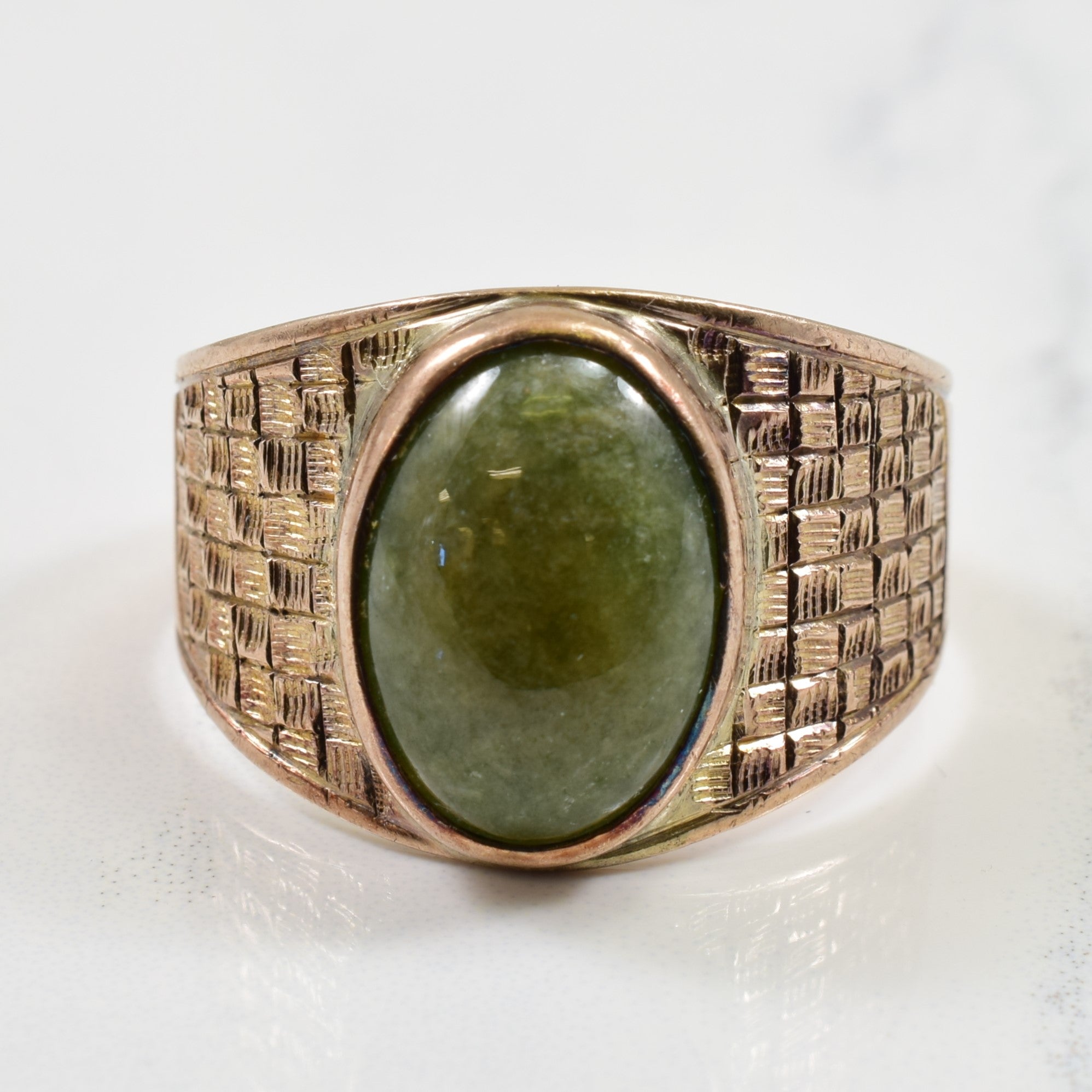 Vintage Jadeite Ring | 4.22ct | SZ 11.5 |