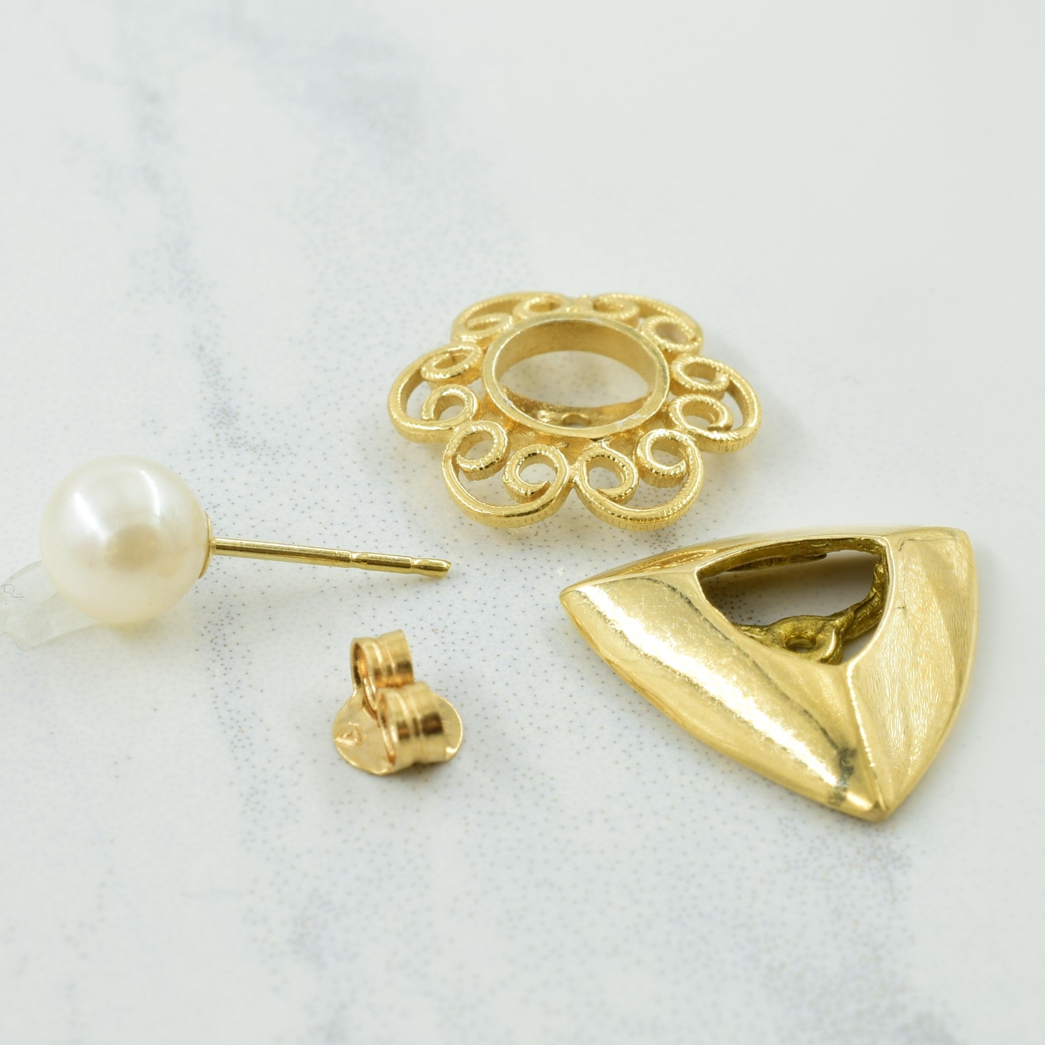 Boucles d'oreilles trois pièces en perles | 3,00 ctw | 