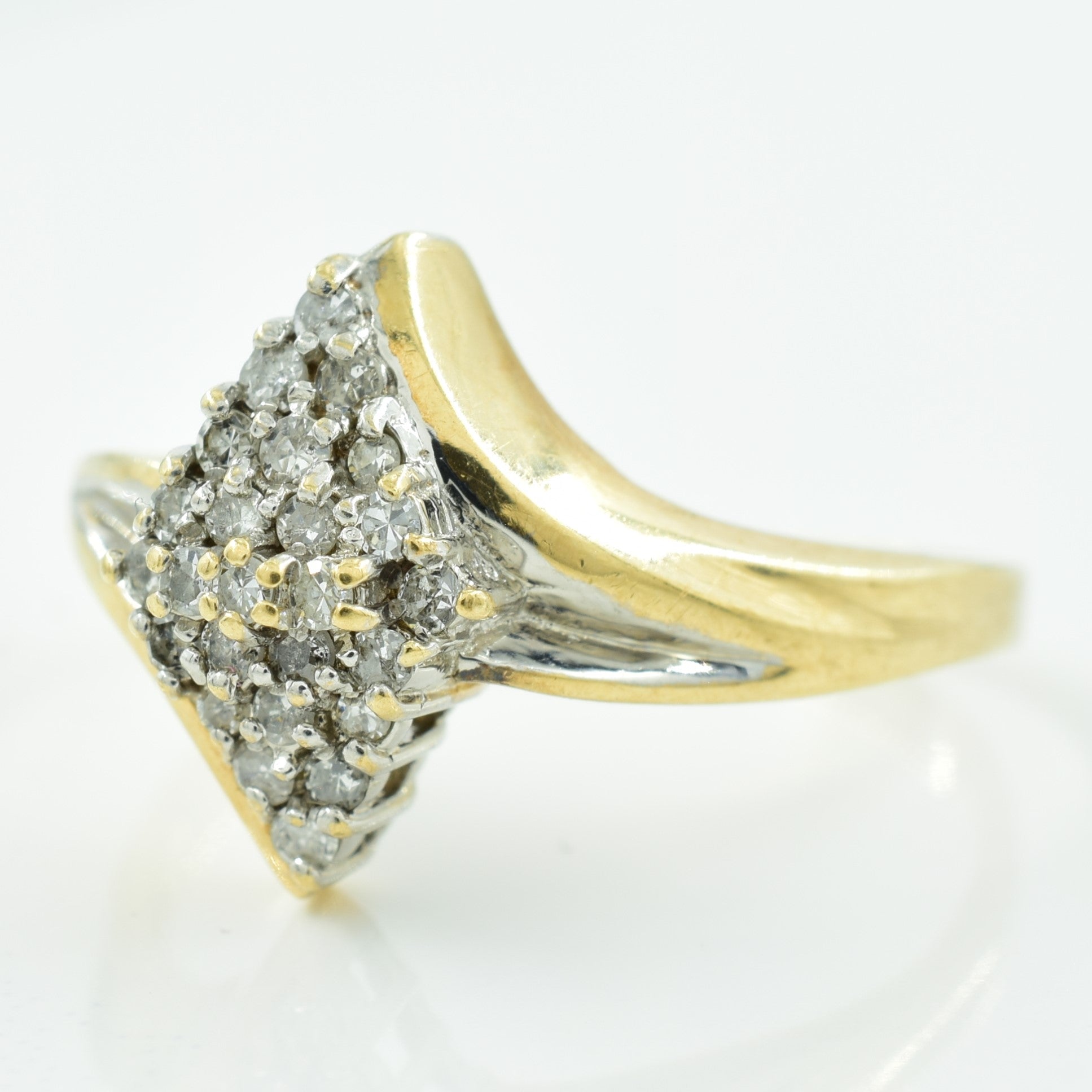 Bague sertie de diamants en grappe | 0,22 ct | Taille 7 | 