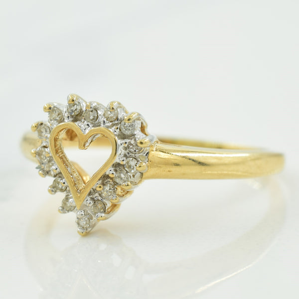Diamond Heart Ring | 0.05ctw | SZ 7.75 |
