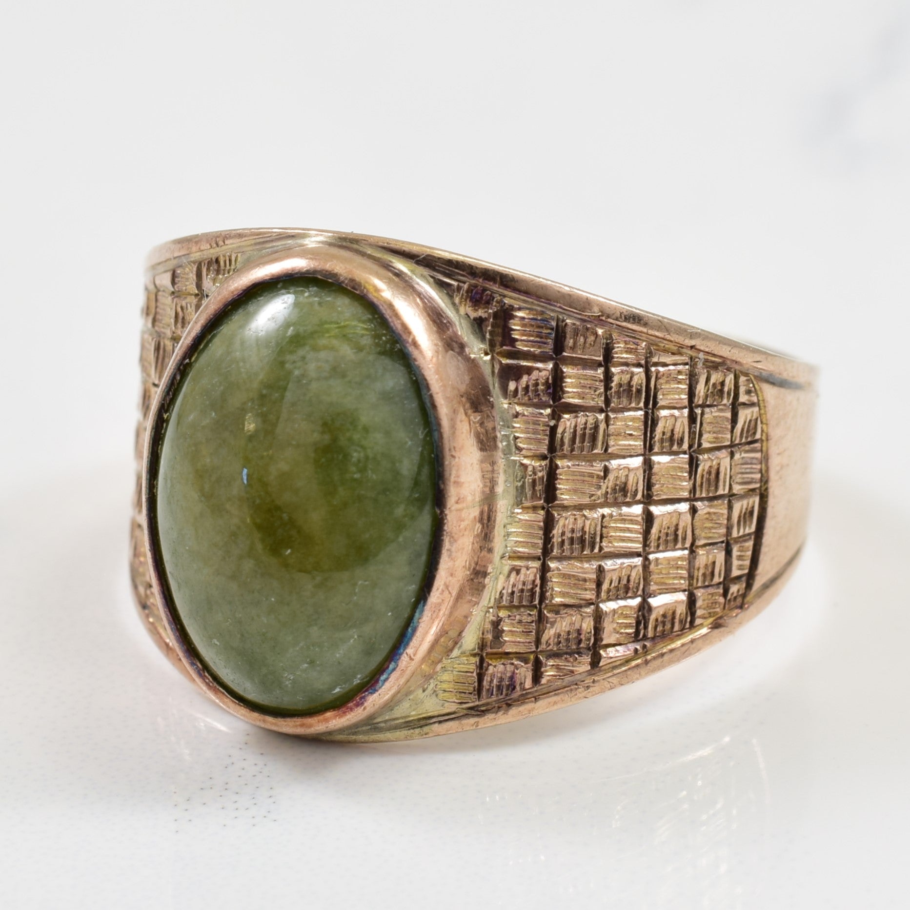 Vintage Jadeite Ring | 4.22ct | SZ 11.5 |