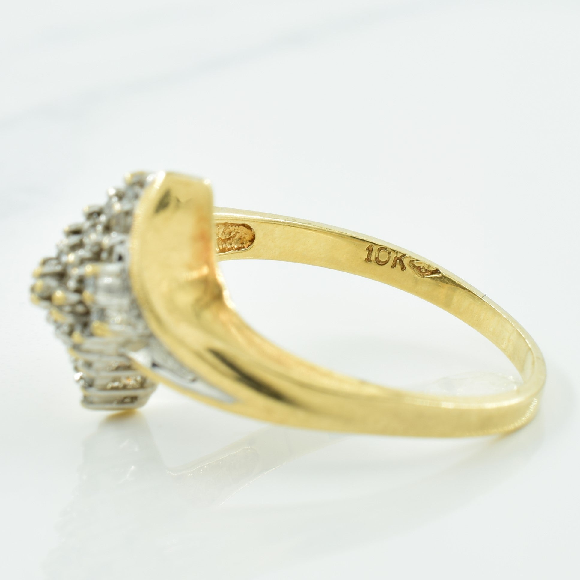 Bague sertie de diamants en grappe | 0,22 ct | Taille 7 | 